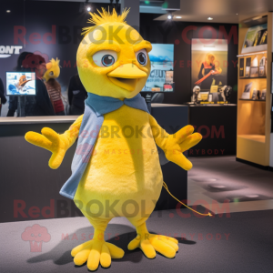 Yellow Pigeon maskot drakt...