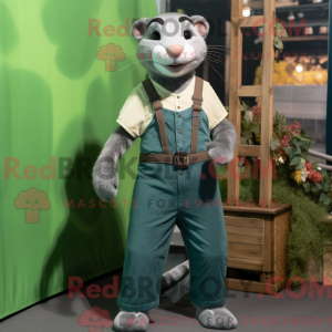 Grønn ilder maskot drakt...