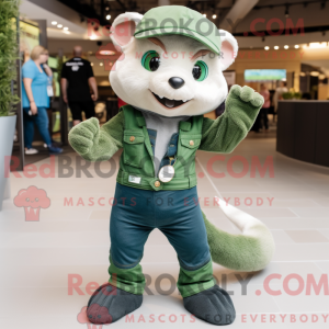 Grønn ilder maskot drakt...