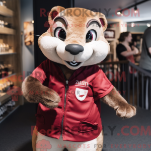 Maroon Dormouse mascot...
