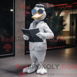 Silver Goose maskot kostume...