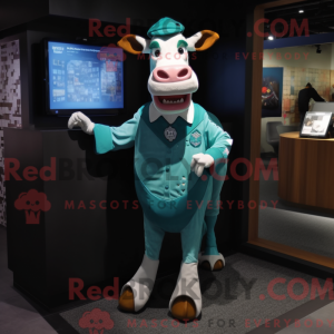Blågrønn Guernsey Cow...