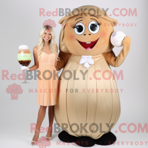 Tan Baseball Ball maskot...