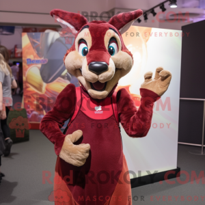 Maroon kænguru maskot...