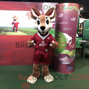 Maroon kænguru maskot...