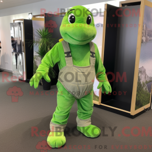 Lime grønn skilpadde maskot...