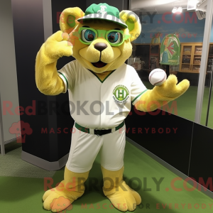 Lime Green Lion maskot...