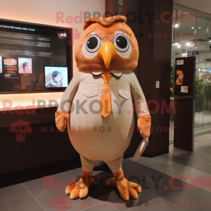 Peach Owl maskotdraktfigur...