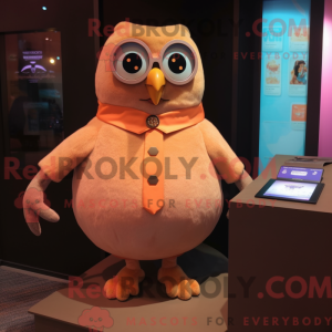 Peach Owl maskotdraktfigur...