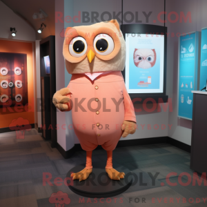 Peach Owl maskotdraktfigur...