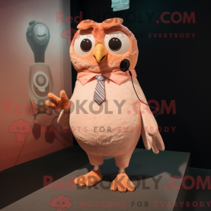 Peach Owl maskotdraktfigur...
