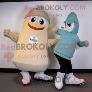 Béžová postava maskota Pair...