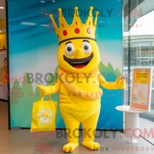 Gele koning mascotte...