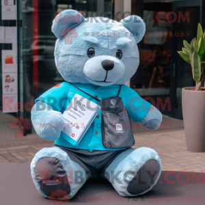 Máscara Cyan Teddy Bear com...