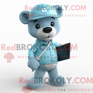 Máscara Cyan Teddy Bear com...