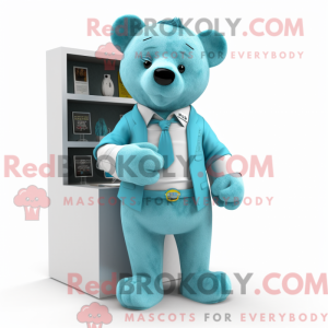 Máscara Cyan Teddy Bear com...