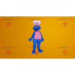 Blauwe chef-kok mascotte - Redbrokoly.com