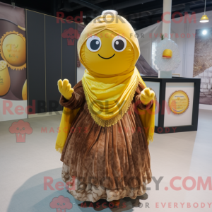 Brown Lemon mascottekostuum...