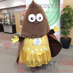 Brown Lemon mascottekostuum...