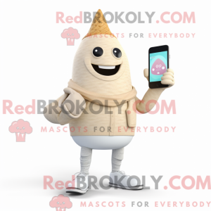 Beige Ice Cream Cone...
