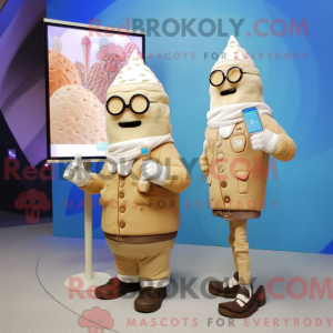 Beige Ice Cream Cone...