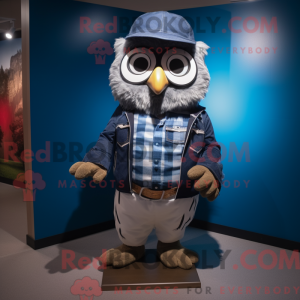 Maskotdraktfigura Navy Owl...