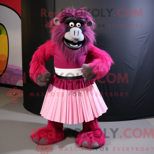 Magenta bavian maskot...