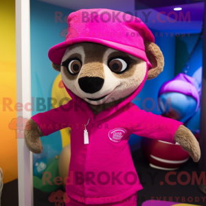 Magenta Meerkat maskot...