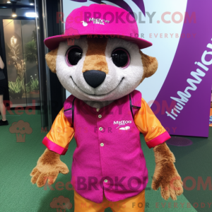 Magenta Meerkat maskot...
