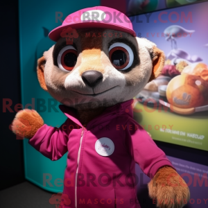 Magenta Meerkat maskot...