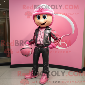 Pink Baseball Ball mascot...