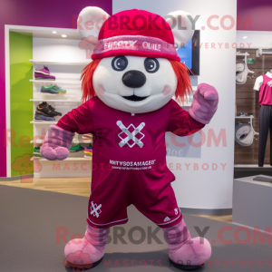 Magenta Celtic Cross mascot...