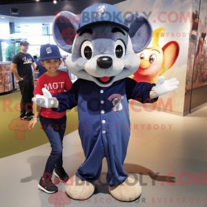 Navy Mouse maskotdraktfigur...