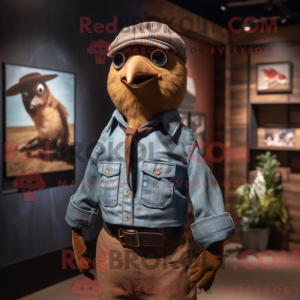 Brown Blackbird mascot...