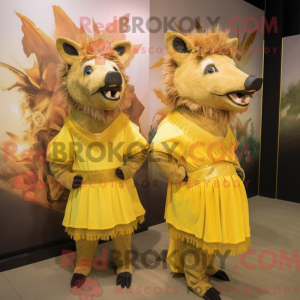 Gold Wild Boar mascot...
