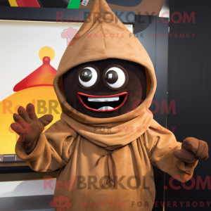 Brun Fajitas maskot kostume...