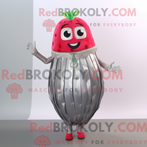 Sølv vannmelon maskot drakt...
