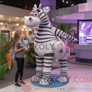 Lavendel Zebra maskot...