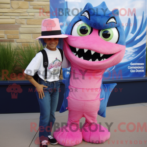 Rosa Barracuda Maskottchen...