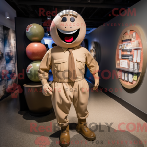 Tan Grenade mascottekostuum...