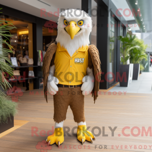 Yellow Haast S Eagle mascot...
