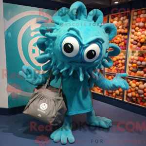 Postava maskota Teal Medusa...
