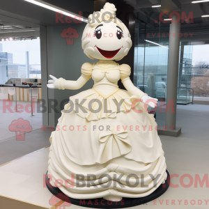 Krem bryllupskake maskot...