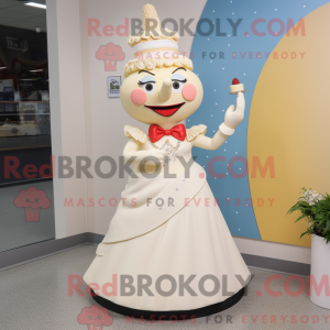 Krem bryllupskake maskot...