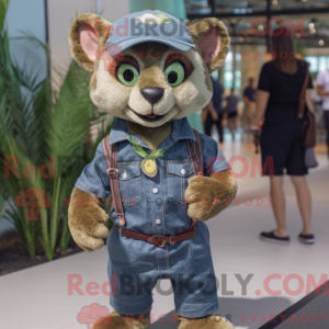Olive Jaguarundi mascot...