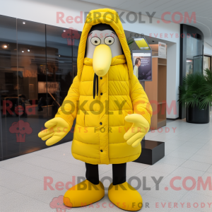 Gul Stilt Walker maskot...