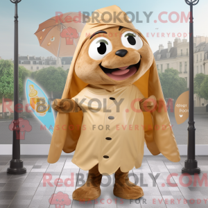 Tan Croissant maskot...