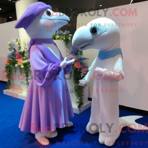 Lavendel Dolphin maskot...