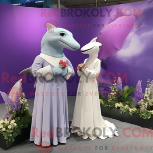 Lavender Dolphin mascot...