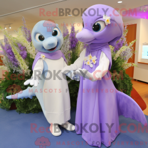 Lavender Dolphin mascot...